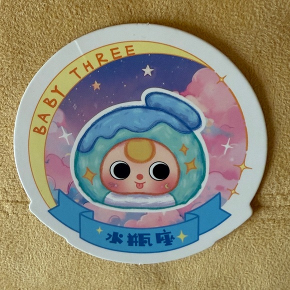 Baby Three Twelve Constellations Plush Key/Bag Clip -Aquarius - Picture 7 of 8